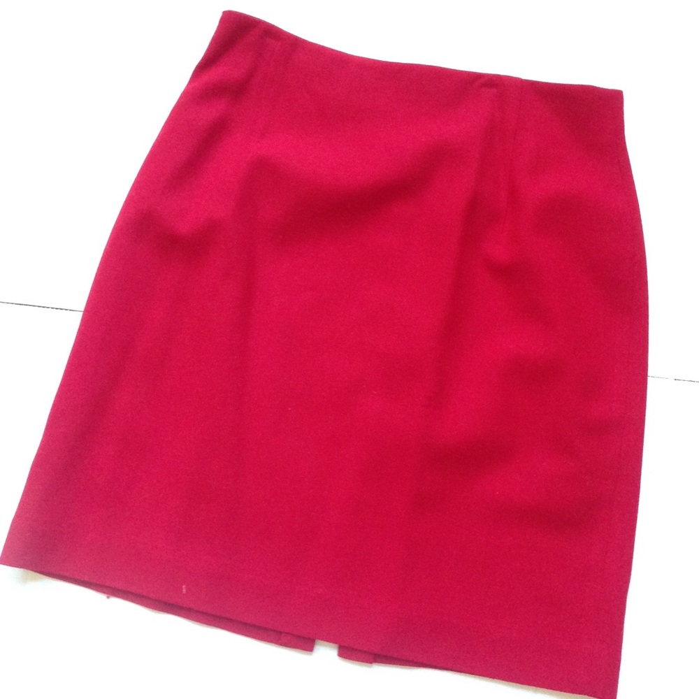 Vintage Red Wool Skirt